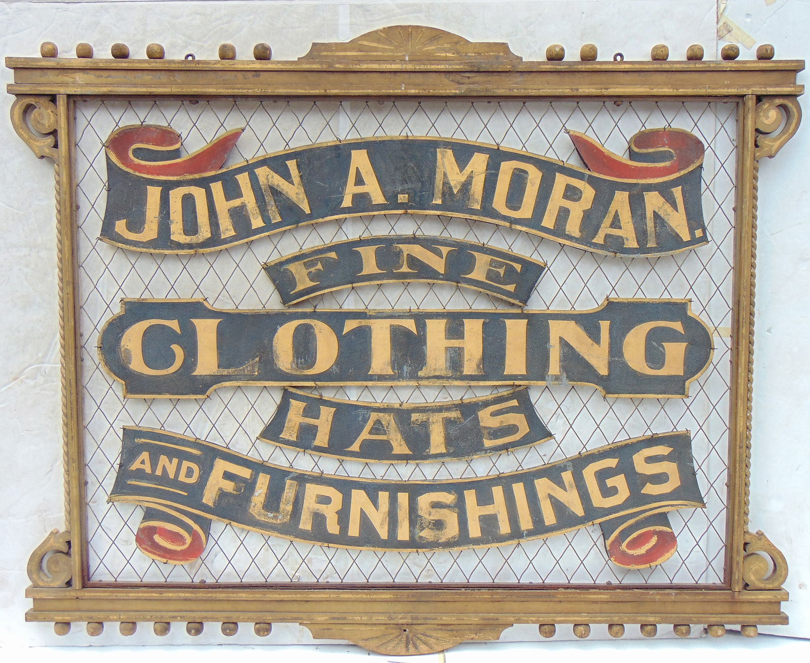 TRADE SIGN, CLOTHING, "JOHN A.