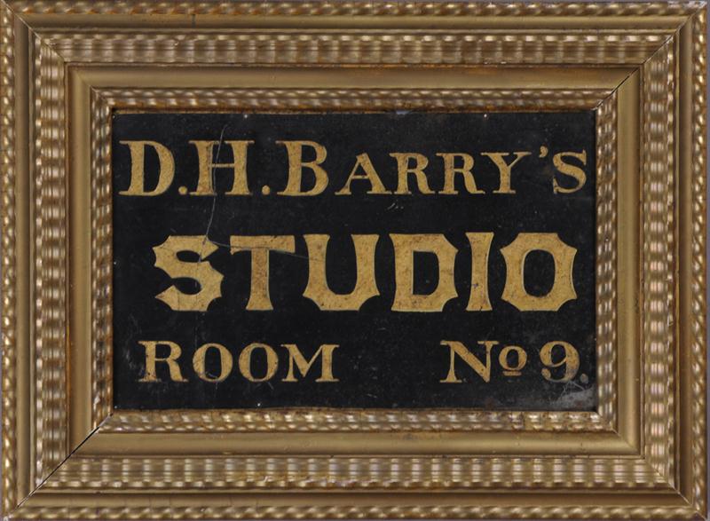 TRADE SIGN: D.H. BARRY'S STUDIO
