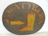 TRADE SIGN, DOUBLE SIDED "JN.