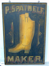 TRADE SIGN, DOUBLE SIDED, "P.