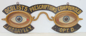TRADE SIGN, DOUBLE SIDED, TIN