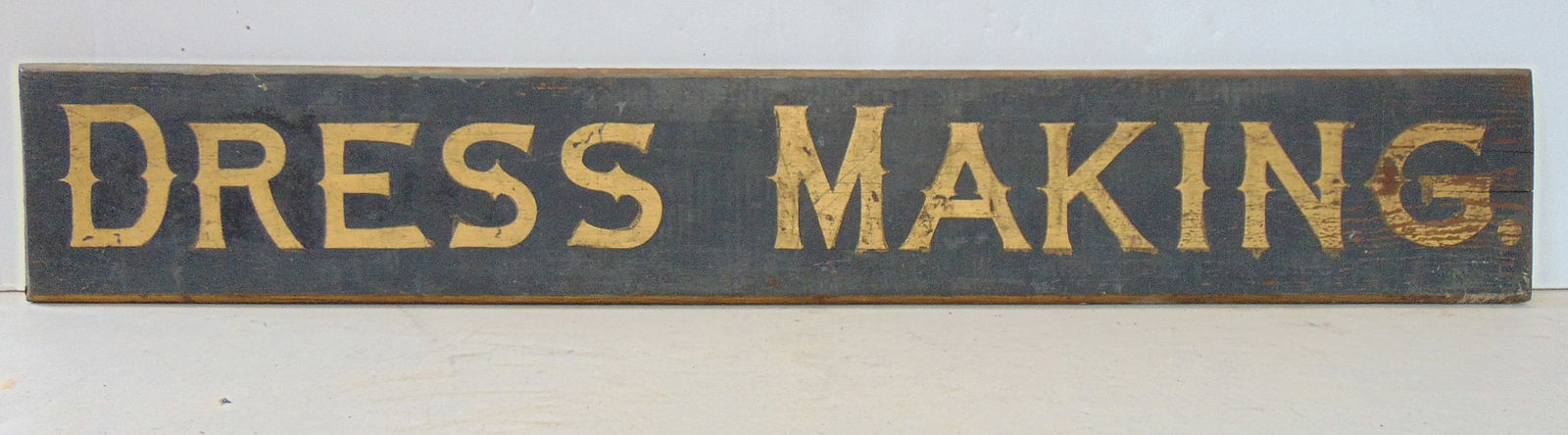 TRADE SIGN, "DRESS MAKING" WOOD
