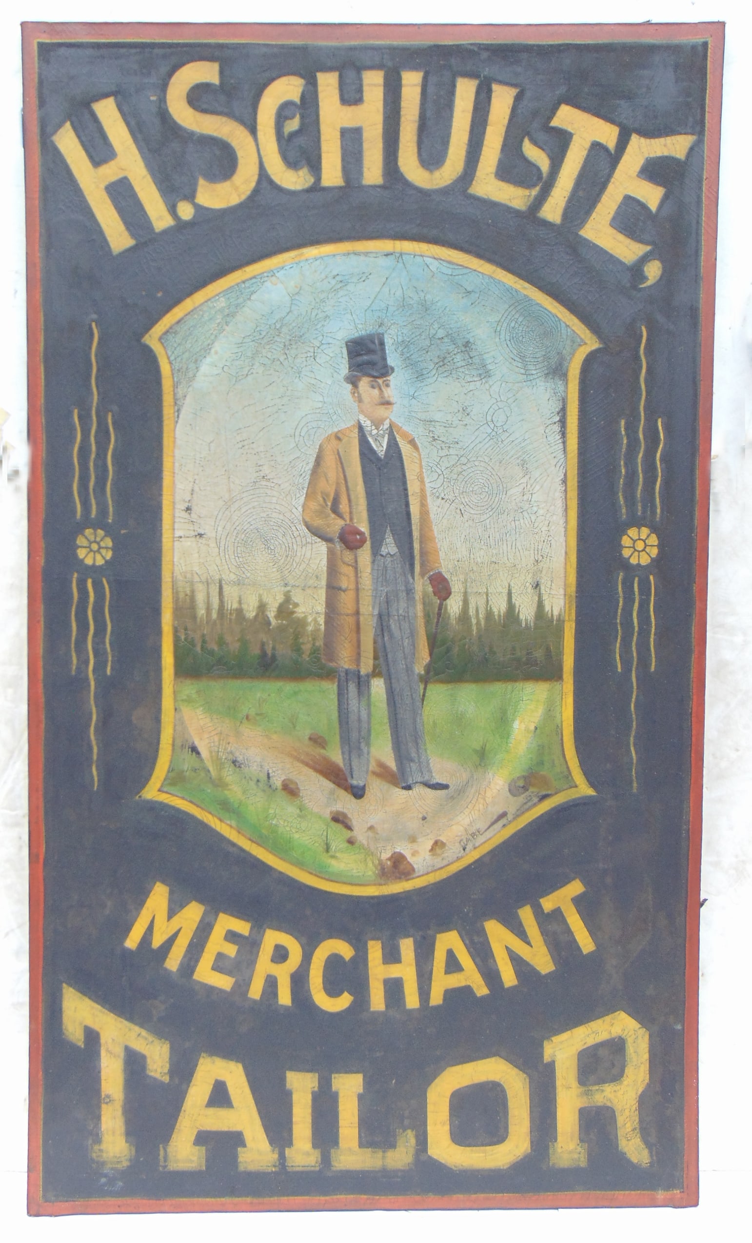 TRADE SIGN "H.SCHULTE, MERCHANT