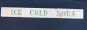 TRADE SIGN "ICE COLD SODA" CAR