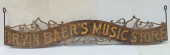 TRADE SIGN "IRWIN BAER'S MUSIC
