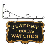 TRADE SIGN: "JEWELRY CLOCKS WA
