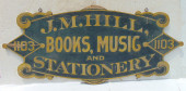 TRADE SIGN "J.M.HILL, BOOKS, M