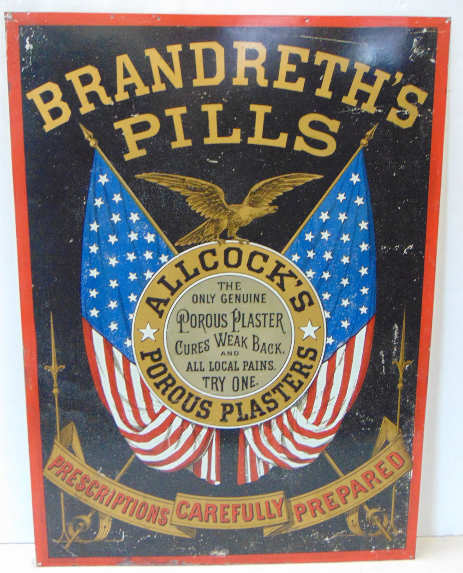 TRADE SIGN, LITHOGRAPH ON TIN