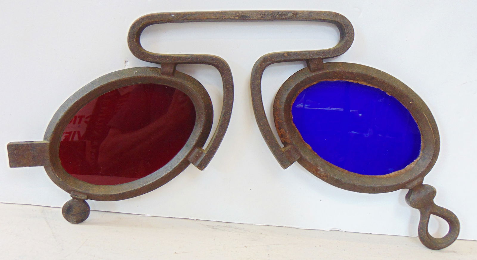 TRADE SIGN, OPTICAL, CAST IRON EYES