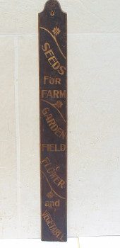 TRADE SIGN "SEEDS FOR FARM GAR