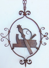 TRADE SIGN WOODWORKER WROUGHT