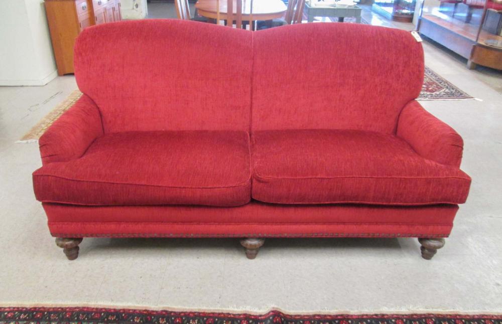 TRADITIONAL STYLE SOFA, OVERSTUFFED