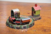 TRAIN AND STATION WIND-UP.  Ge