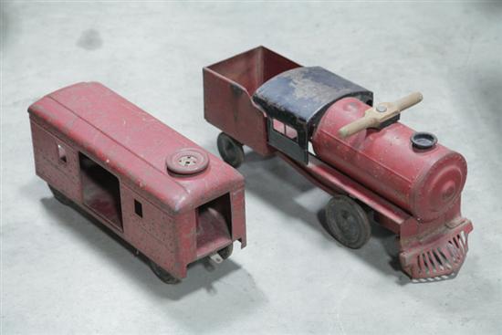 TRAIN RIDING TOY. Two-part