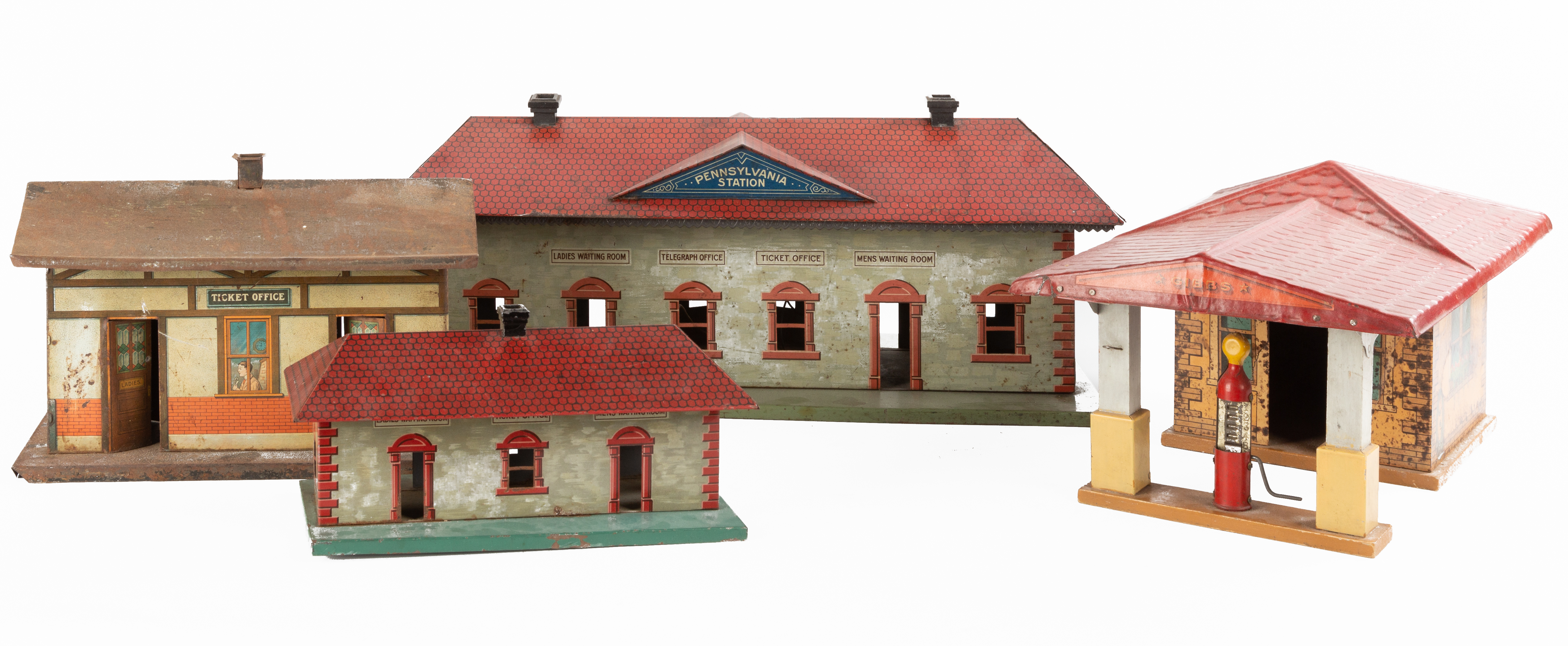 TRAIN STATIONS AND GAS STATION