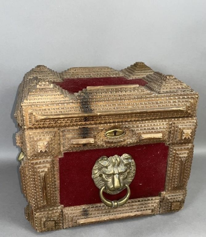 TRAMP ART CHEST CA. 1880-1910;
