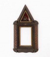 TRAMP ART FRAME, LATE 19TH CEN