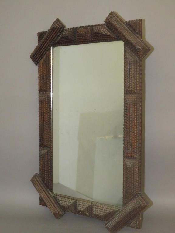 TRAMP ART FRAMEca. 1880; chip