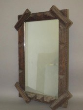 TRAMP ART FRAMEca. 1880; chip