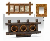     	Tramp Art mirror,  frame,