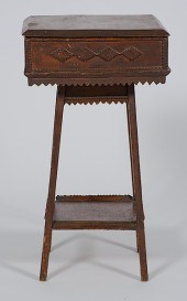 Tramp Art Side Table American