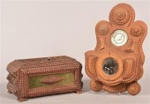 TRAMP ART TRINKET BOX AND WALL