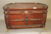 TRAMP ART TYPE SEWING BOX ON C
