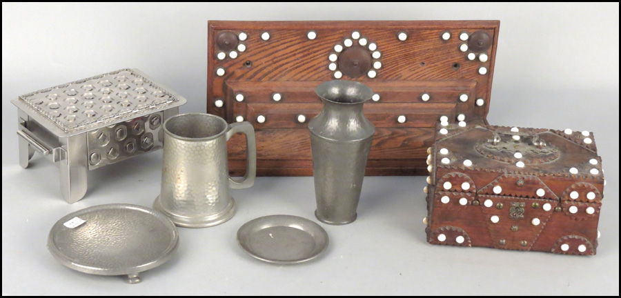TRAMP ART WOOD BOX. Together with
