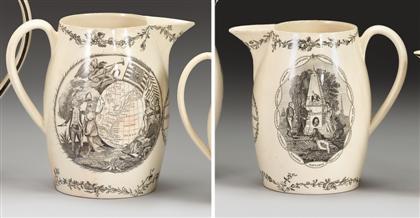 Transfer decorated creamware