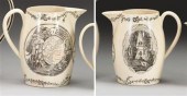 Transfer decorated creamware p