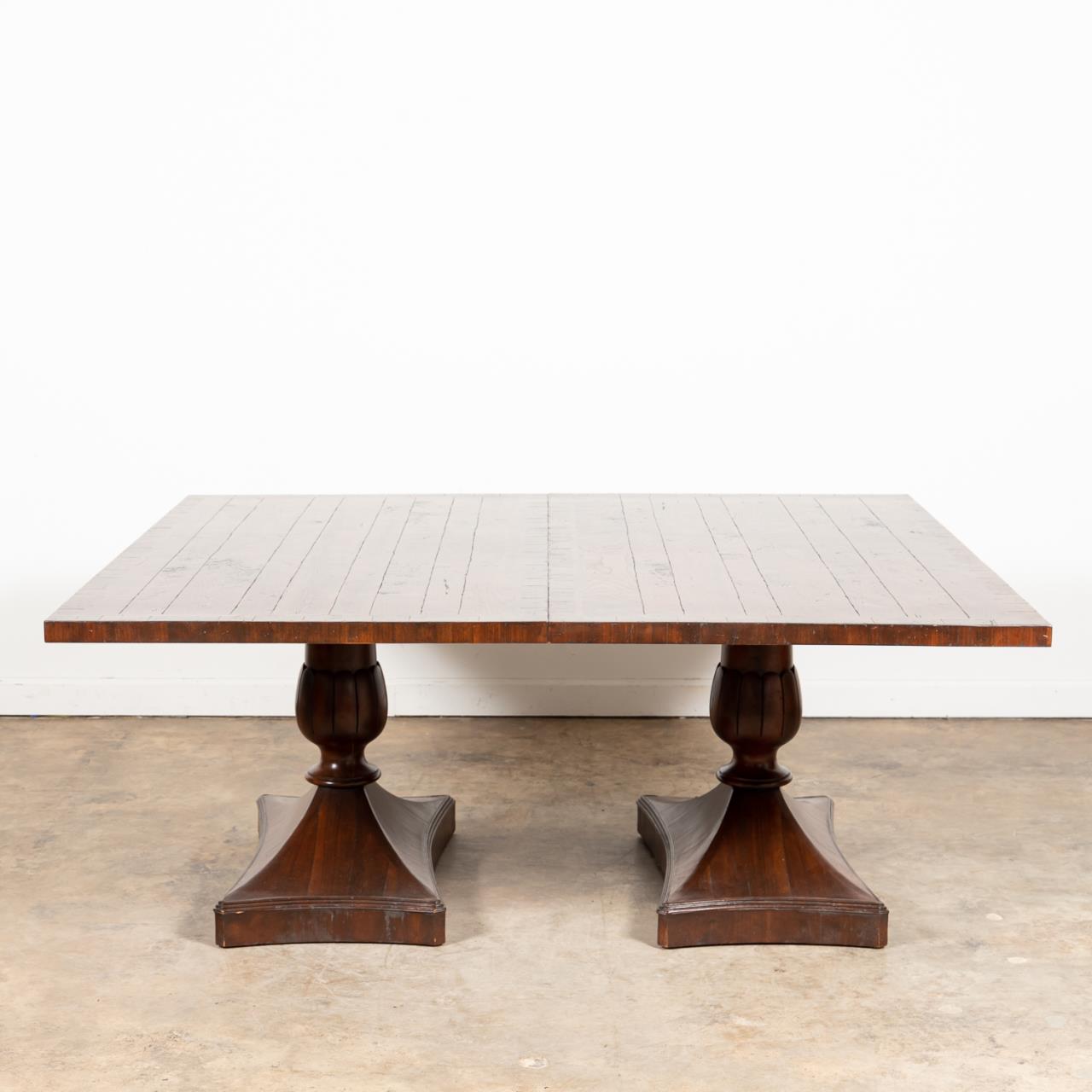 TRANSITIONAL DOUBLE PEDESTAL DINING
