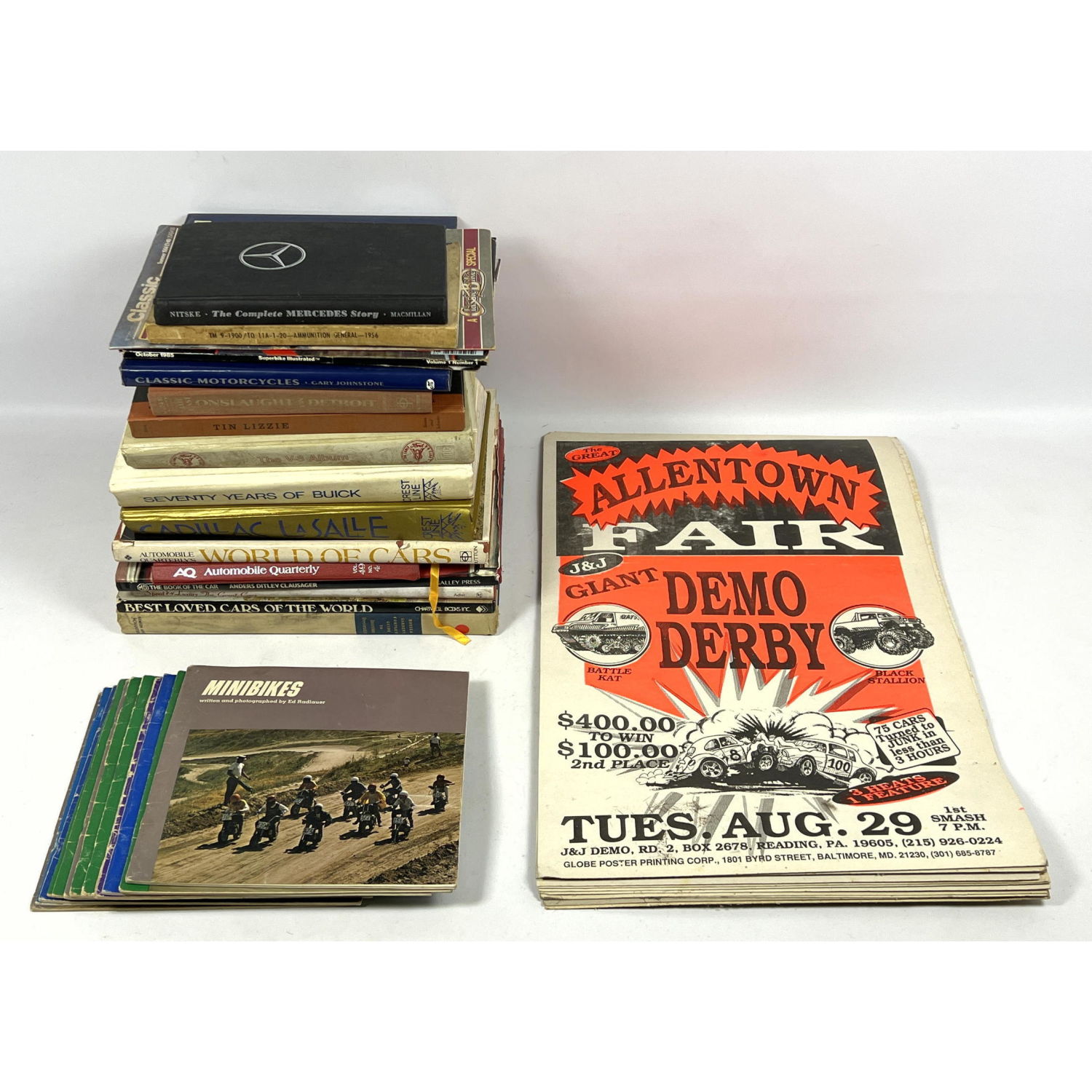 Transportation Lot. Car Auto Books.