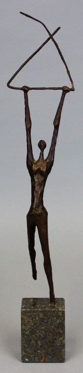 "TRAPEZE ARTIST" BRONZE BY URS