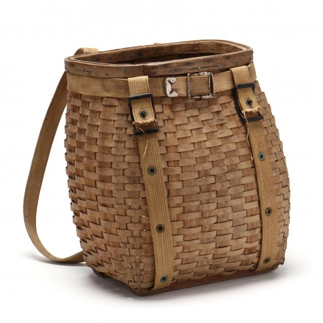 TRAPPER BASKET Circa 1950, woven