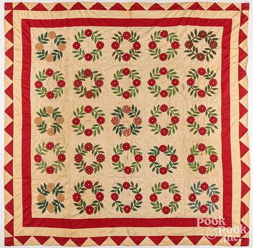 TRAPUNTO FLORAL WREATH FRIENDSHIP