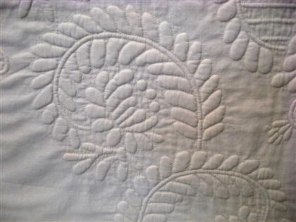 Trapunto linen pillow sham   