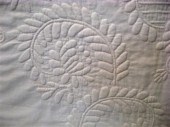 Trapunto linen pillow sham