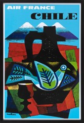 TRAVEL POSTER "AIR FRANCE, CHI