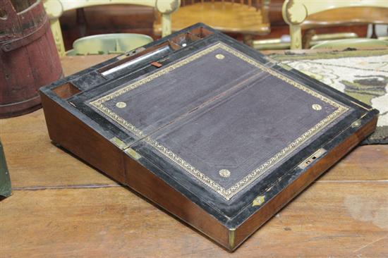 TRAVELING WRITING BOX. Walnut