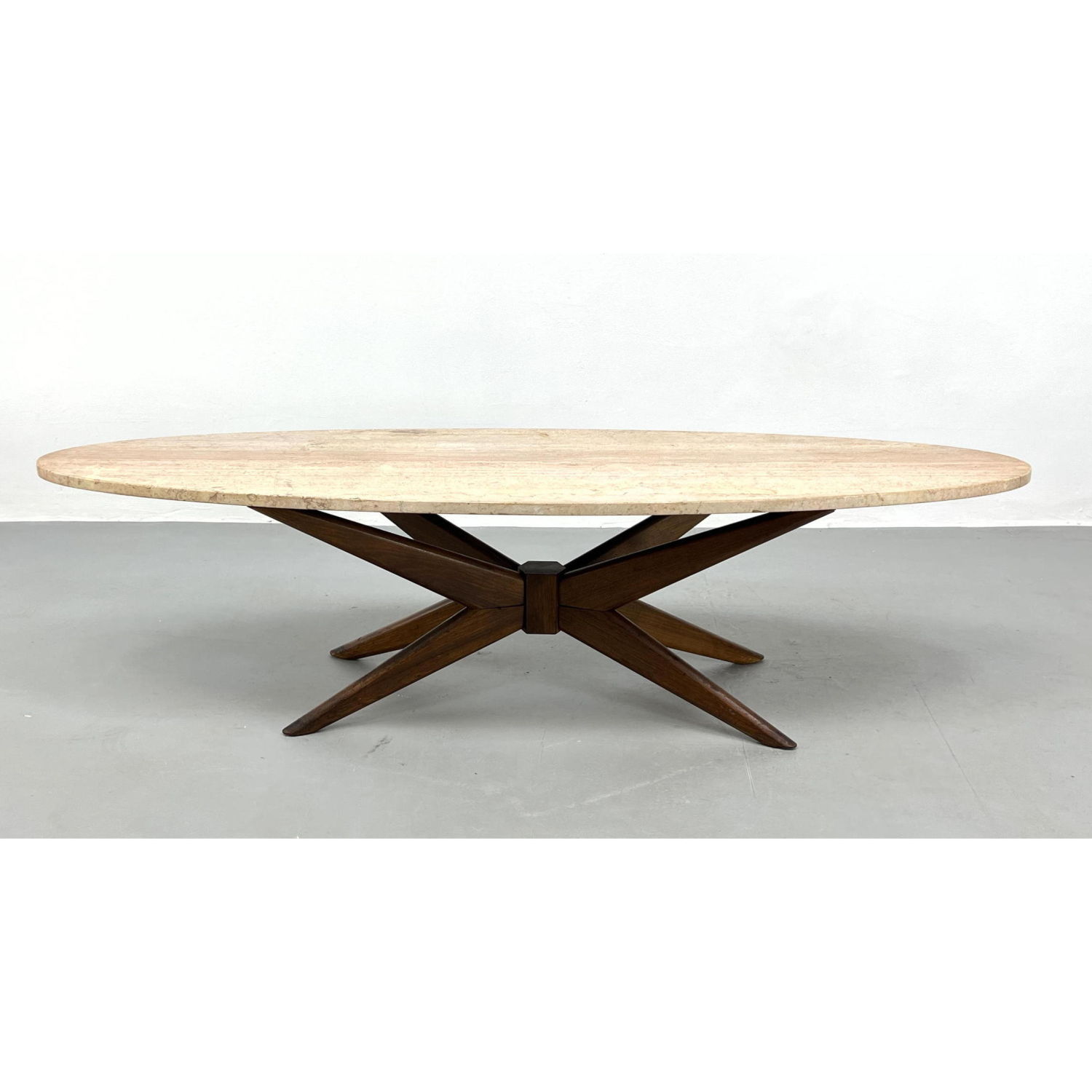 Travertine Oval Top Modernist