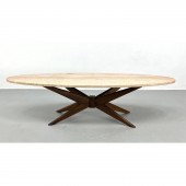 Travertine Oval Top Modernist