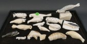 Tray 16pc Inuit Scrimshawed Wa