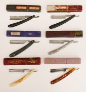 Tray 6pc Antique Straight Razo