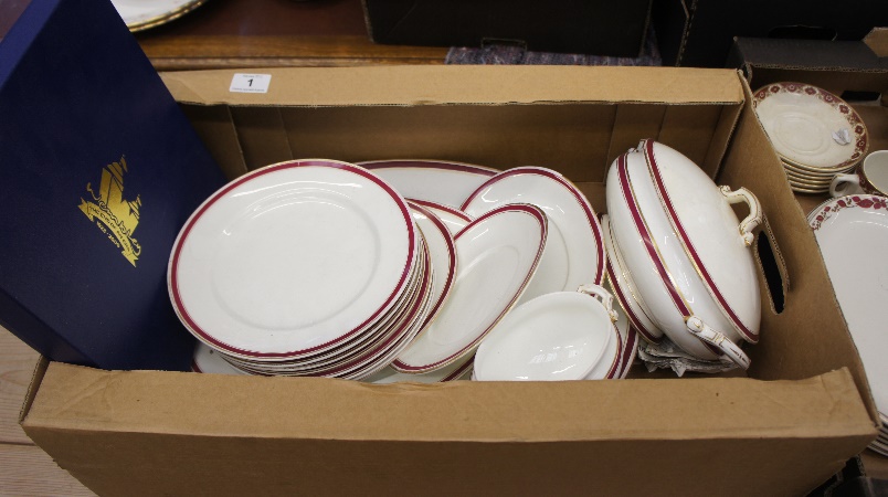 Tray comprising Coalport Rich