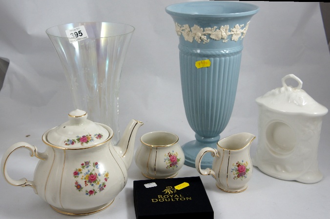 Tray comprising Glass Vase ex