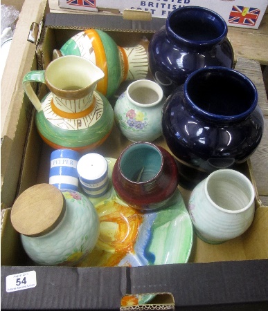 Tray comprising of Myott Vases