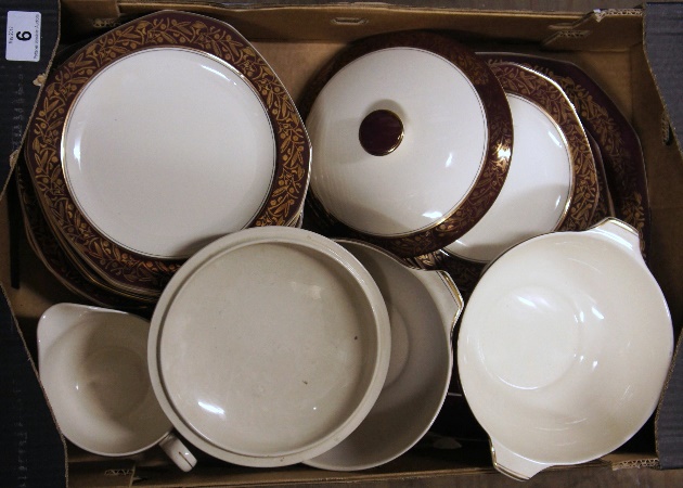 Tray comprising Rich Burgundy and