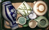 Tray including Denby Coffee Po