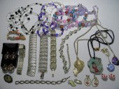 Tray lot of costume jewelry. M