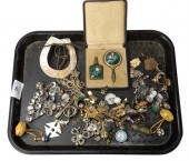 TRAY LOT OF CUSTOM JEWELRY AND